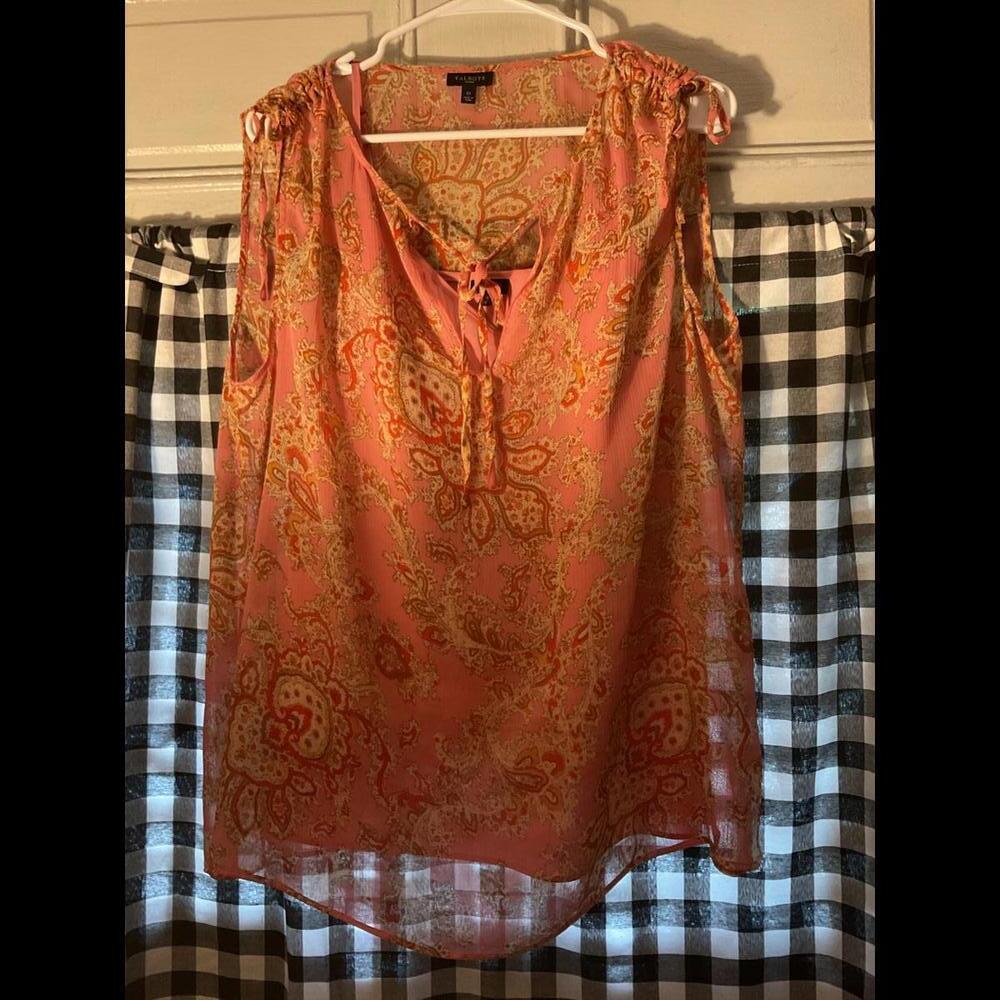 Talbots Pink Sheer Top with Lining Camisole Size 1X